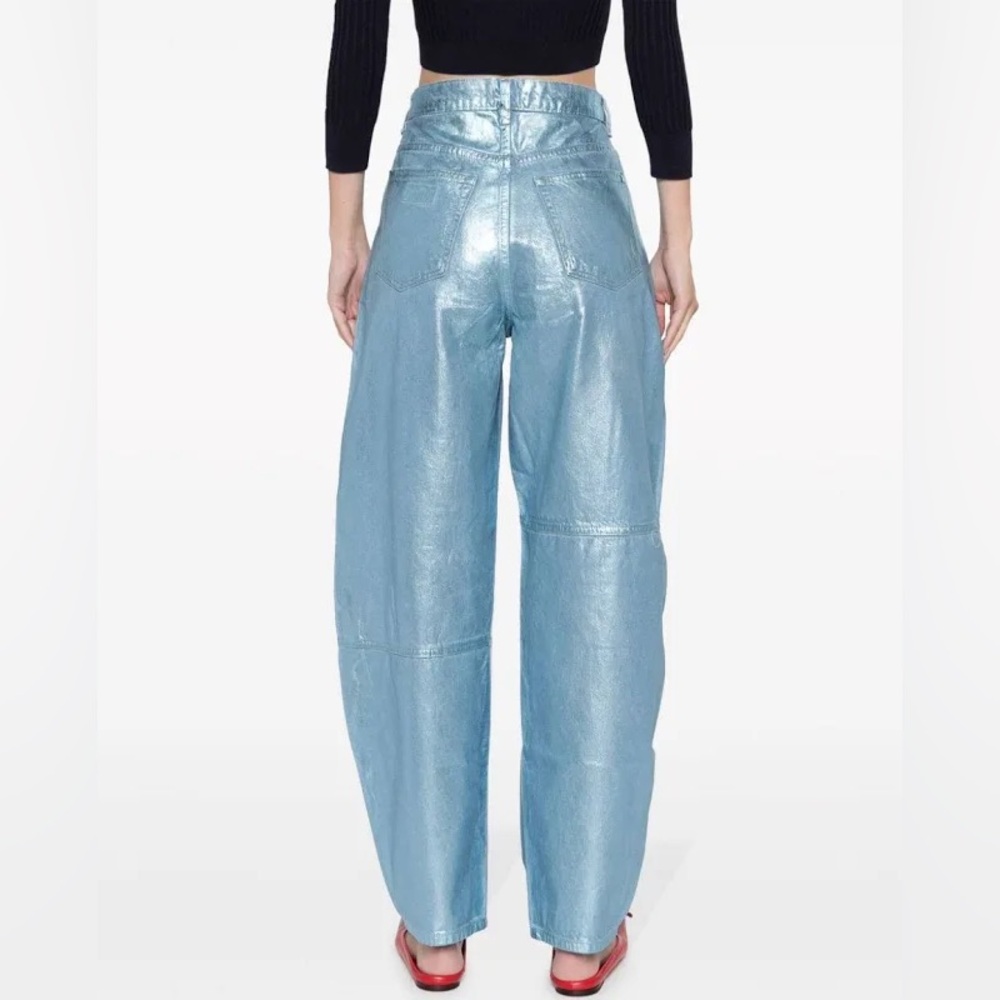 Ganni metallic jeans size 25